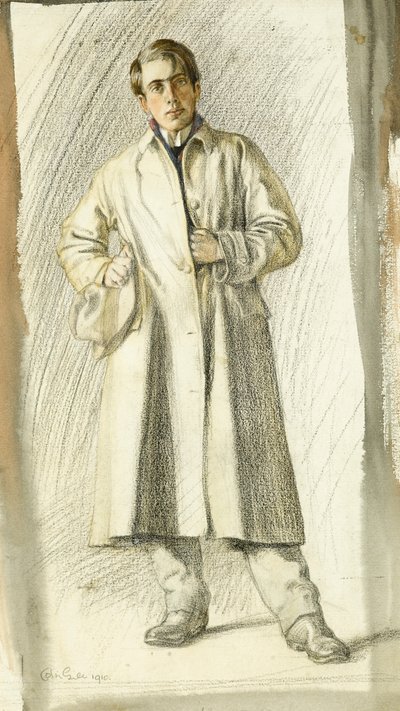 Portrait of a Young Man with Coat and Hat by Colin Unwin Gill